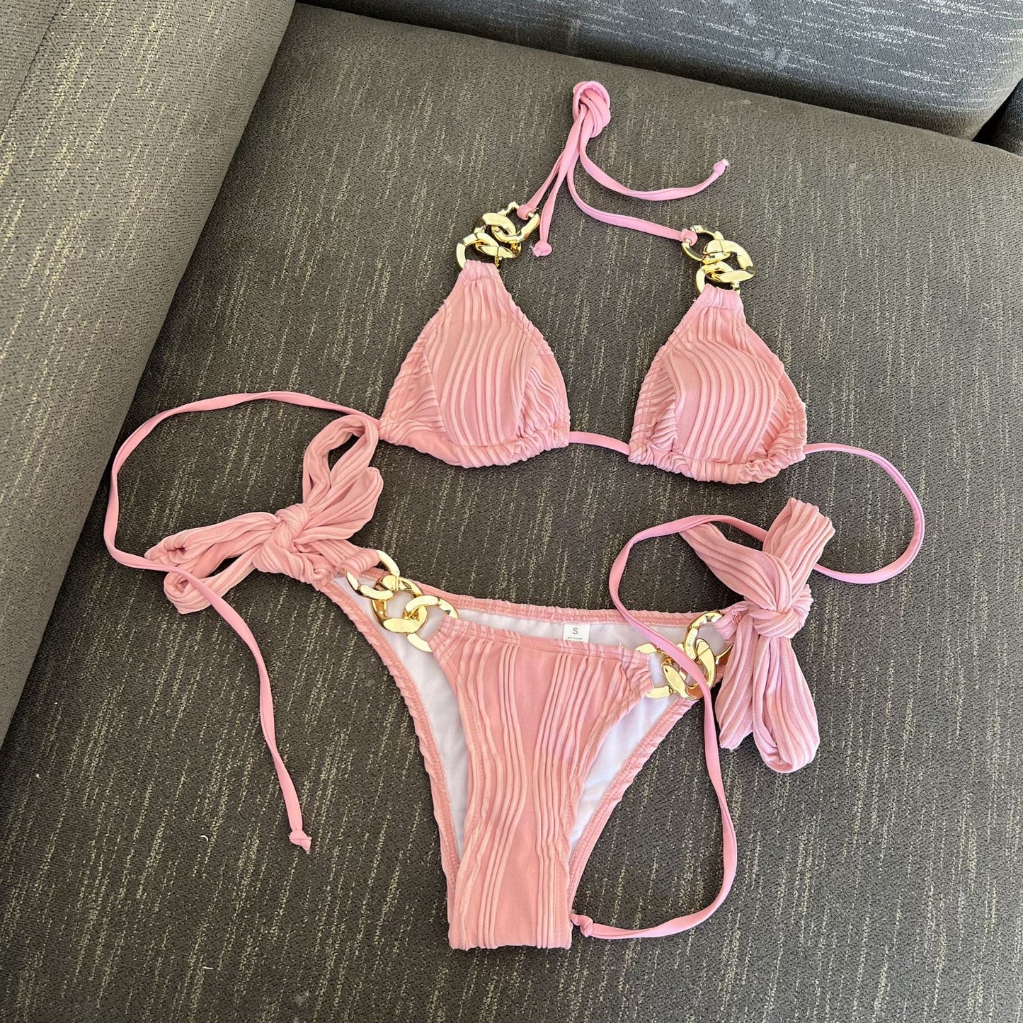 Split Swimsuit Chain Bikini