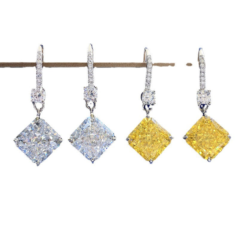 White Diamond Style Earrings