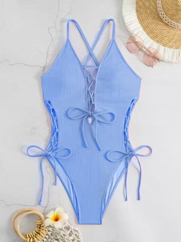Sexy Backless Siamese Bikini Swimsuit