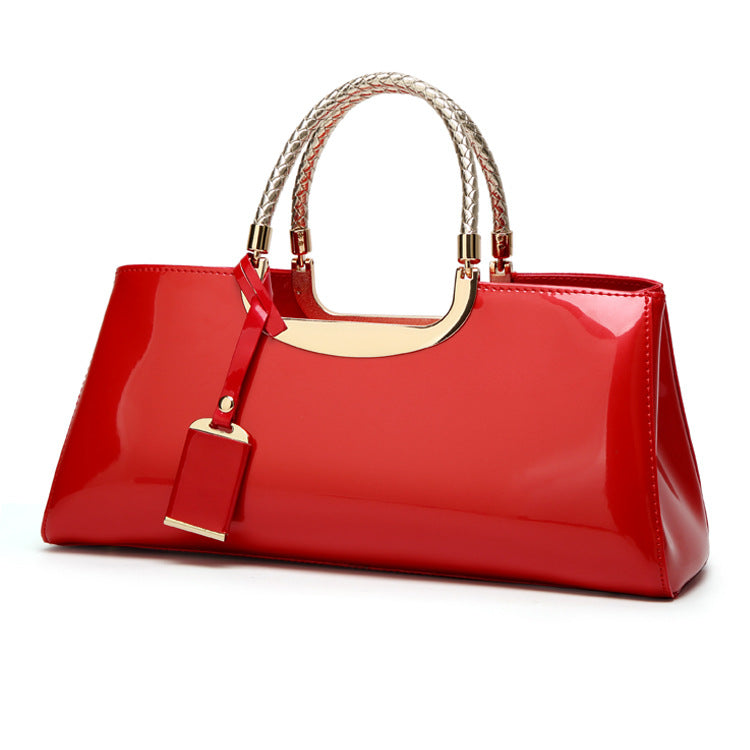 Patent Leather Fashion Handbag