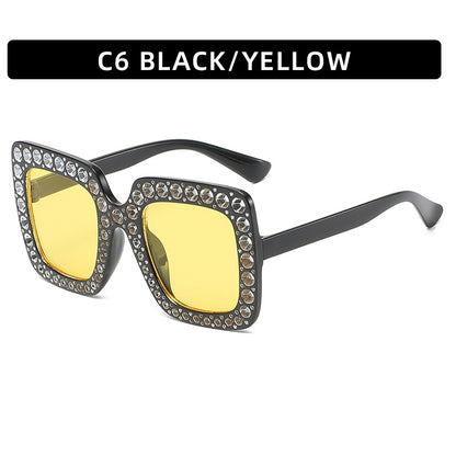 Rhinestone Square Sunglasses