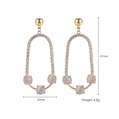 Retro Simple Temperament Earrings Net Red Earrings Irregular Earrings
