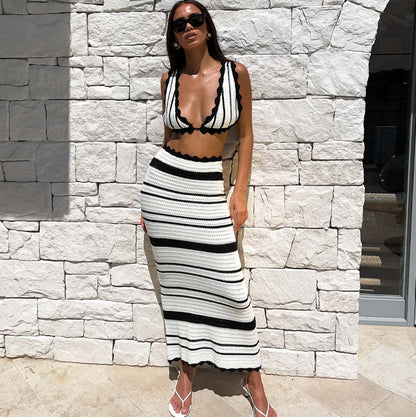 Striped Bikini Vest Set