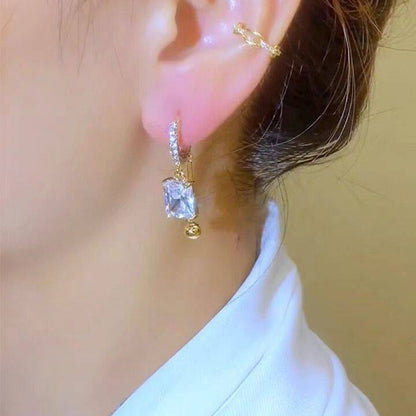 Micro-inlaid Full Diamond Ball Earrings Women
