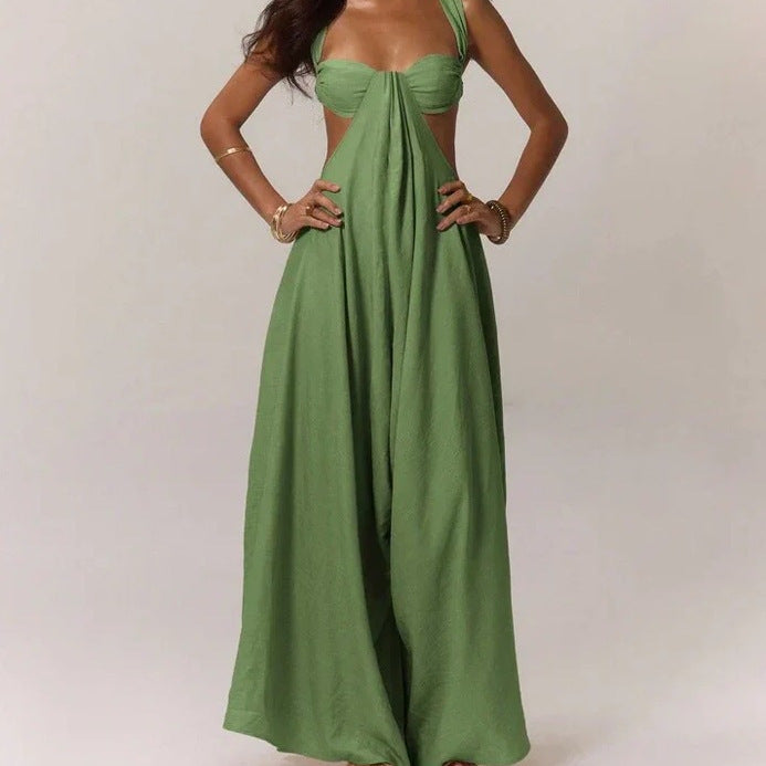Bohemian Sexy Strapless Backless Jumpsuit Dress