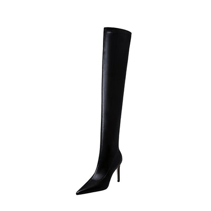 Pointed Toe Over Knee Boots