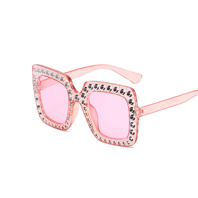 Rhinestone Square Sunglasses