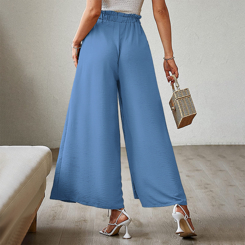 Loose High Waist Pleated Wide Leg Pants