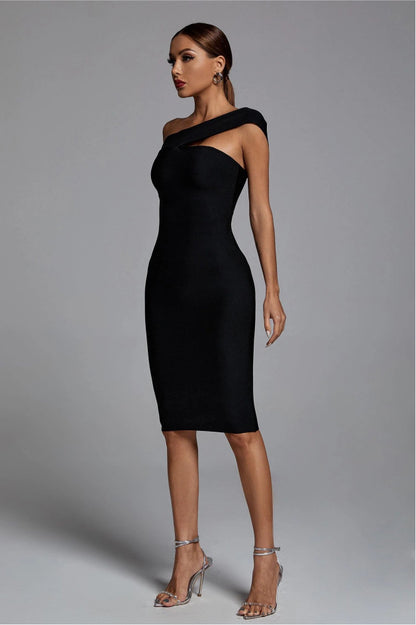 Black Slim Fit Bandage Dress