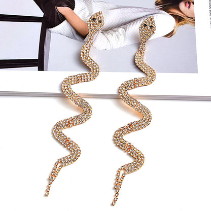 Fashion Snake-shaped Long Small Diamond