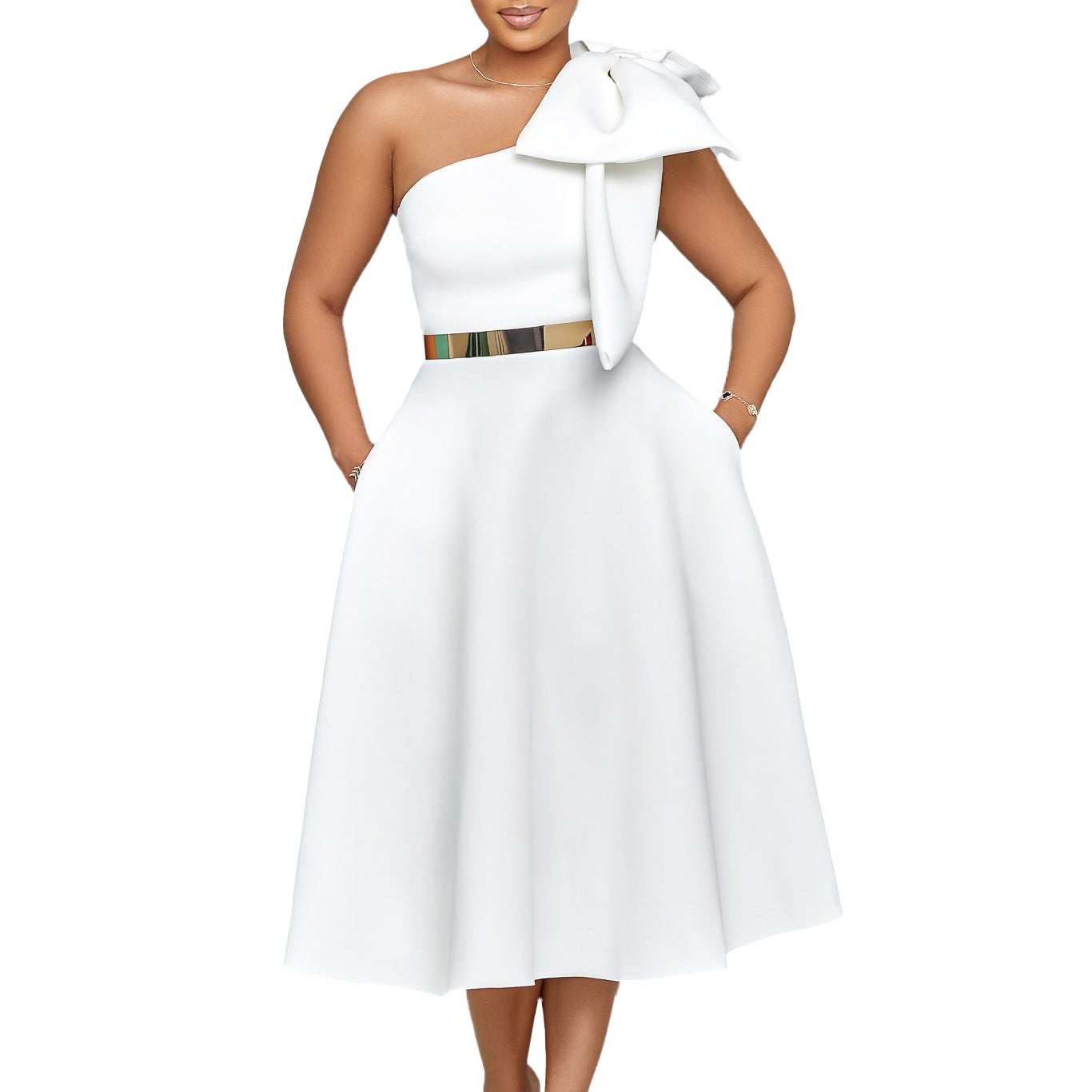 Solid-Color Sexy Evening Gown For Women