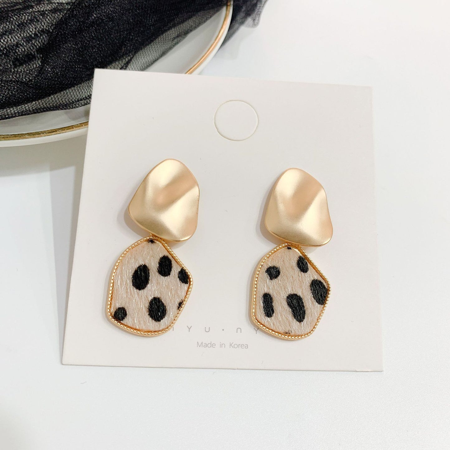 Vintage Leopard Stud Earrings