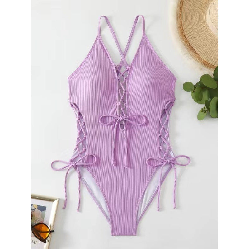 Sexy Backless Siamese Bikini Swimsuit