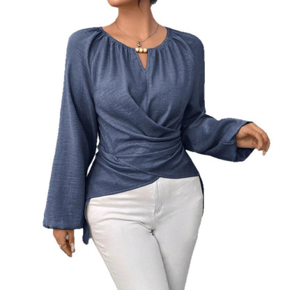 Woven Asymmetrical Tie Top