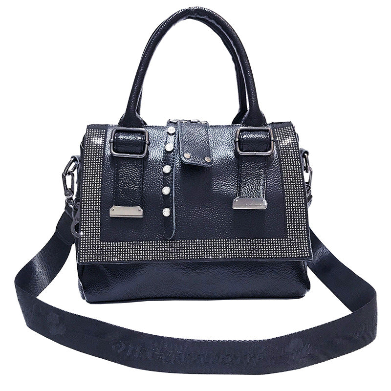 Cowhide Hot Rhinestone Handbags