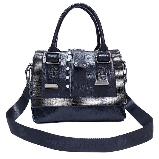 Cowhide Hot Rhinestone Handbags