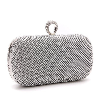 Diamond-Studded Evening Clutch Bag