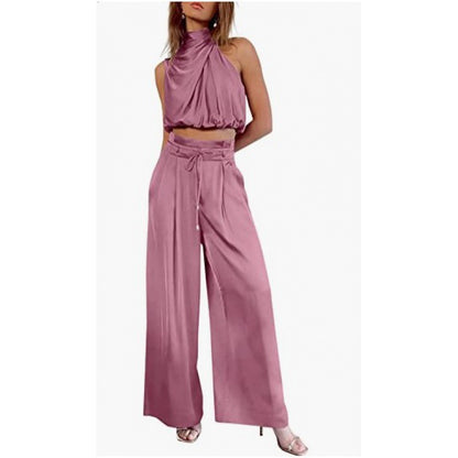 Sleeveless Midriff Top Set