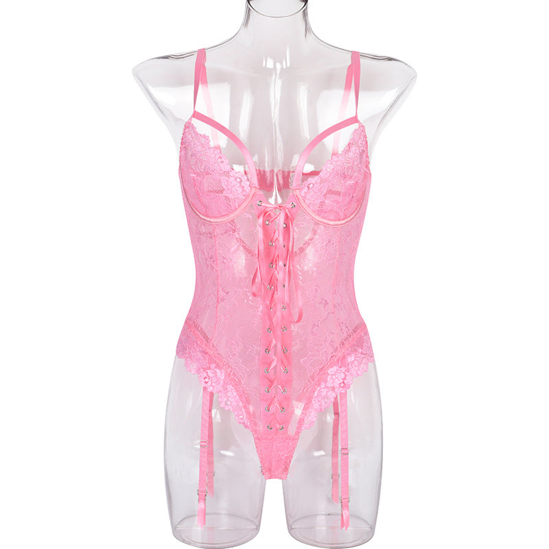 Lace Cutout Shaping Bodysuit