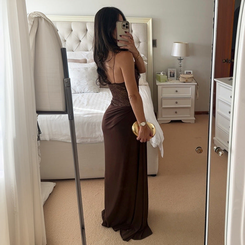Sheer Lace Elegant Maxi Dress Women