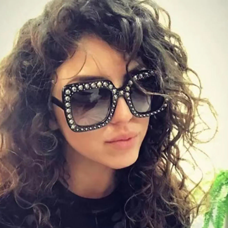 Rhinestone Square Sunglasses