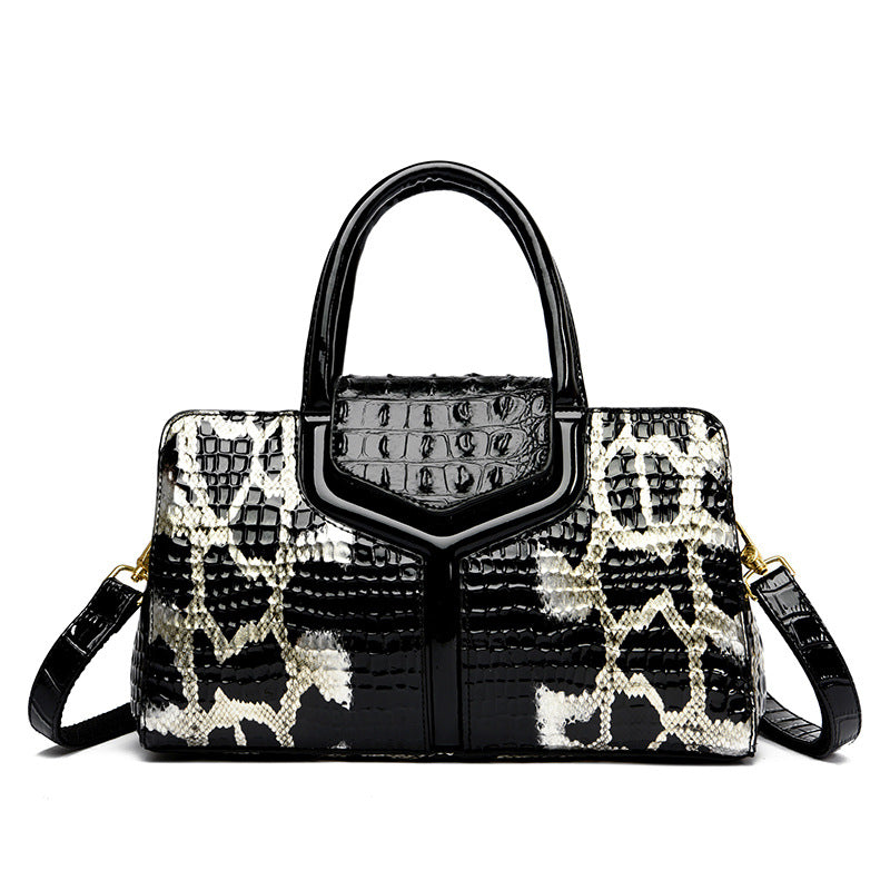 Vintage Snake Pattern Handbag