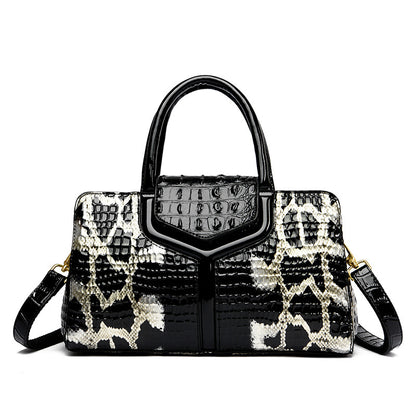 Vintage Snake Pattern Handbag
