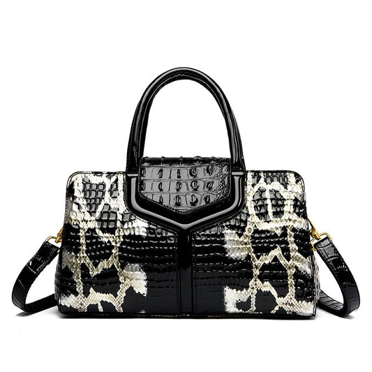 Vintage Snake Pattern Handbag