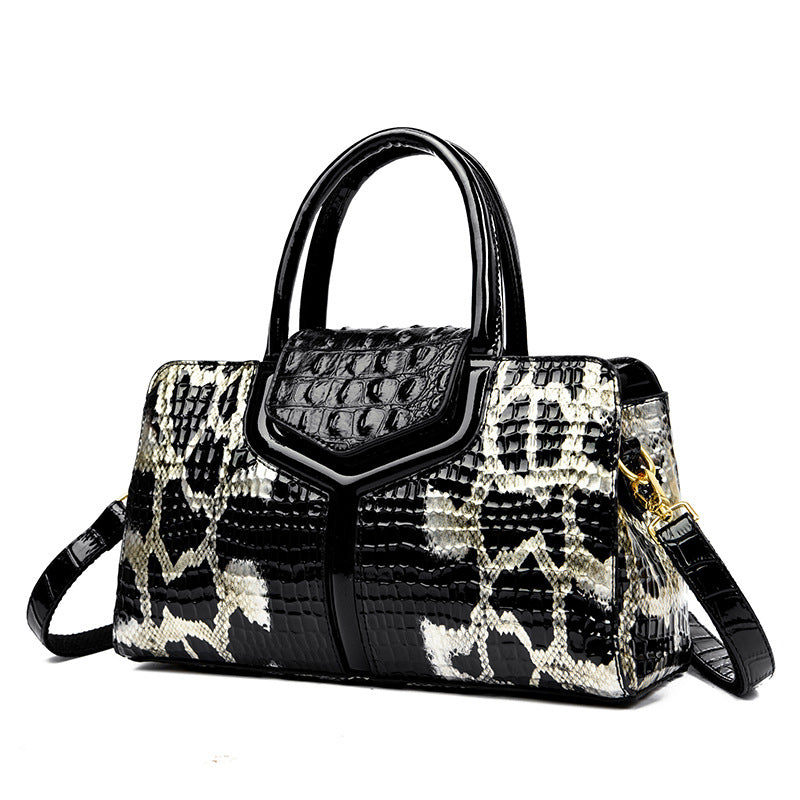 Vintage Snake Pattern Handbag