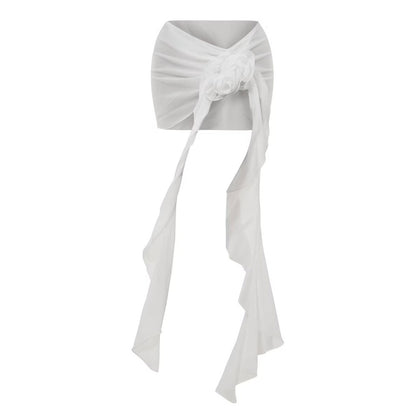 Hollow Out Swim Skirt Set