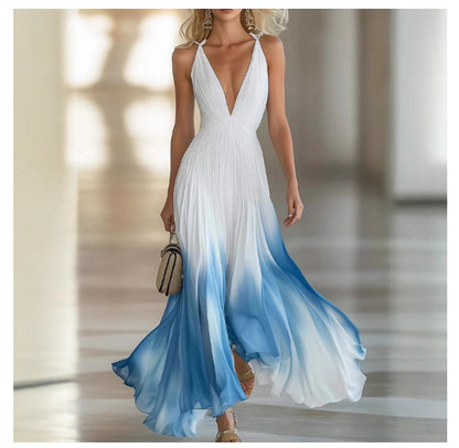 Elegant Pleated Chiffon Dress