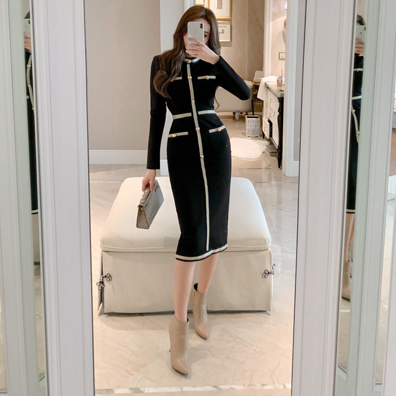 Hepburn Black Bottoming Dress