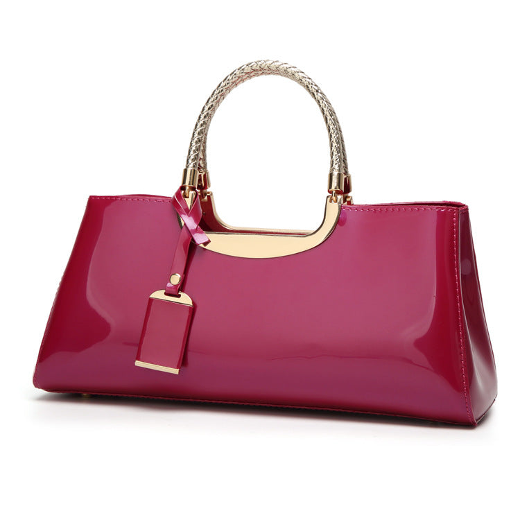 Patent Leather Fashion Handbag