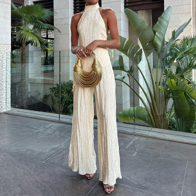 New Fashion Casual Loose Solid Color Two-piece Set